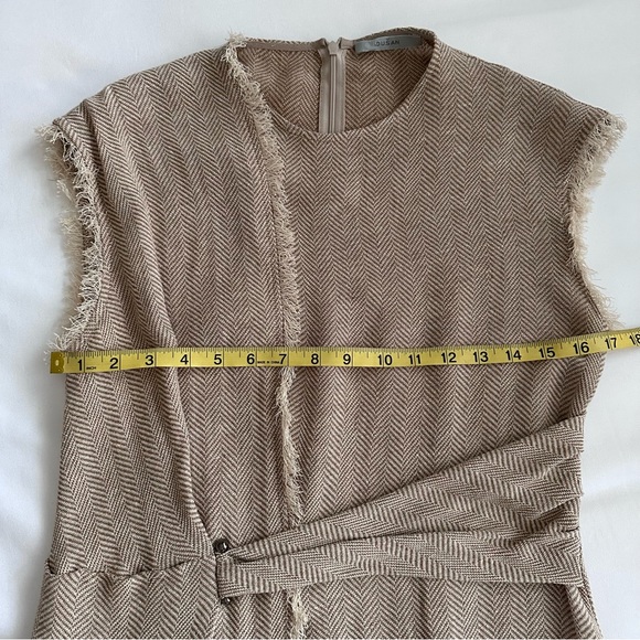 Dusan Linen Oatmeal Maxi Long Dress 42 US Size 10/12 - Picture 6 of 13